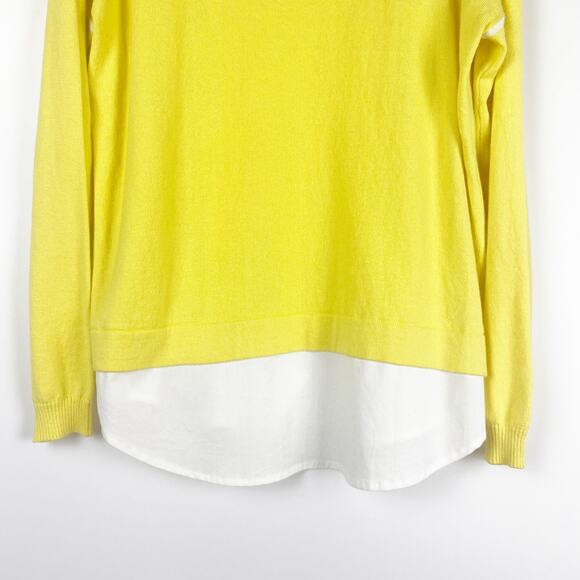New With Tags Elliott Lauren Cotton Cashmere Sweater Shirt Yellow Womens Size S - Picture 10 of 10